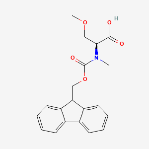 molecular formula C20H21NO5 B3106173 N-Fmoc-N,O-dimethyl-L-serine CAS No. 1569103-64-5