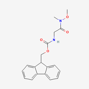 molecular formula C19H20N2O4 B3106180 9H-Fluoren-9-ylmethyl 2-(methoxy(methyl)amino)-2-oxoethylcarbamate CAS No. 156939-65-0