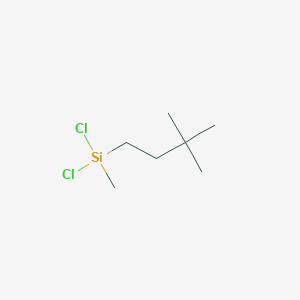 molecular formula C7H16Cl2Si B3106215 Dichloro-(3,3-dimethylbutyl)-methylsilane CAS No. 157223-34-2