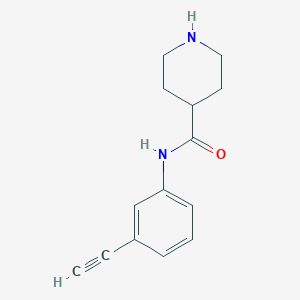 molecular formula C14H16N2O B3106251 N-(3-ethynylphenyl)piperidine-4-carboxamide CAS No. 1575783-01-5