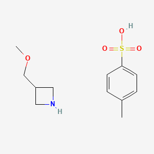 molecular formula C12H19NO4S B3106268 3-(甲氧基甲基)氮杂环丁烷 4-甲基苯磺酸酯 CAS No. 1578484-71-5