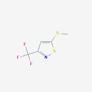 molecular formula C5H4F3NS2 B3106291 5-甲基硫代-3-三氟甲基-异噻唑 CAS No. 157984-54-8