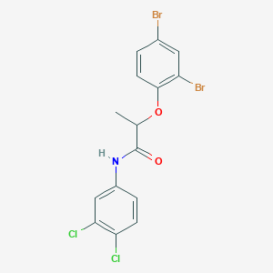 molecular formula C15H11Br2Cl2NO2 B310631 2-(2,4-dibromophenoxy)-N-(3,4-dichlorophenyl)propanamide 