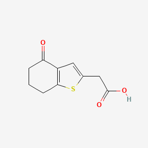 molecular formula C10H10O3S B3106314 苯并[b]噻吩-2-乙酸，4,5,6,7-四氢-4-氧代- CAS No. 158094-25-8