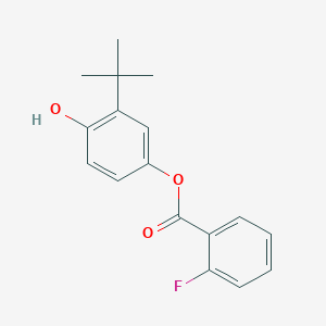 molecular formula C17H17FO3 B310632 3-Tert-butyl-4-hydroxyphenyl 2-fluorobenzoate 