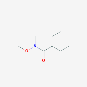 molecular formula C8H17NO2 B3106348 2-ethyl-N-methoxy-N-methylbutanamide CAS No. 158243-47-1