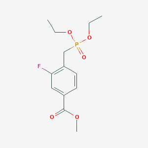 molecular formula C13H18FO5P B3106376 Methyl 4-[(diethoxyphosphoryl)methyl]-3-fluorobenzoate CAS No. 158559-76-3