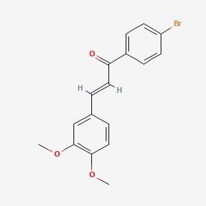 molecular formula C17H15BrO3 B3106397 (2E)-1-(4-Bromophenyl)-3-(3,4-dimethoxyphenyl)prop-2-en-1-one CAS No. 158575-03-2