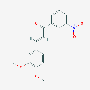 molecular formula C17H15NO5 B3106403 (E)-3-(3,4-dimethoxyphenyl)-1-(3-nitrophenyl)prop-2-en-1-one CAS No. 158575-05-4