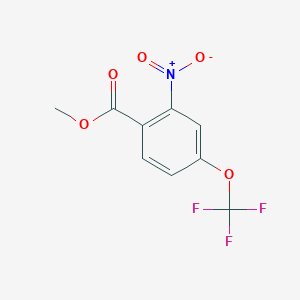 molecular formula C9H6F3NO5 B3106404 Methyl 2-nitro-4-(trifluoromethoxy)benzoate CAS No. 158579-87-4