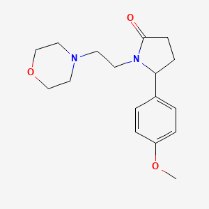 molecular formula C17H24N2O3 B3106438 5-(4-Methoxyphenyl)-1-(2-morpholin-4-ylethyl)pyrrolidin-2-one CAS No. 158819-62-6