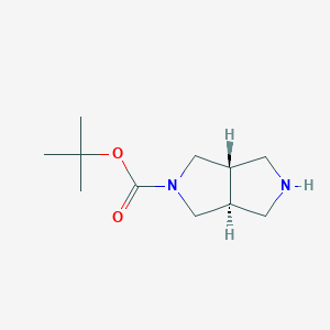molecular formula C11H20N2O2 B3106452 叔丁基 (3as,6as)-rel-八氢吡咯并[3,4-c]吡咯-2-羧酸酯 CAS No. 1588507-42-9