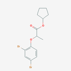 molecular formula C14H16Br2O3 B310648 Cyclopentyl 2-(2,4-dibromophenoxy)propanoate 
