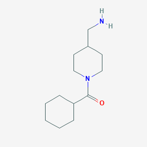 molecular formula C13H24N2O B3106484 (1-环己烷甲酰基哌啶-4-基)甲胺 CAS No. 1590187-38-4