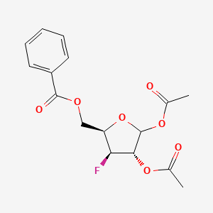 molecular formula C16H17FO7 B3106492 (3S,4S,5R)-5-((Benzoyloxy)methyl)-4-fluorotetrahydrofuran-2,3-diyl diacetate CAS No. 159099-24-8