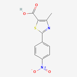 molecular formula C11H8N2O4S B3106498 4-甲基-2-(4-硝基苯基)-1,3-噻唑-5-羧酸 CAS No. 15911-30-5