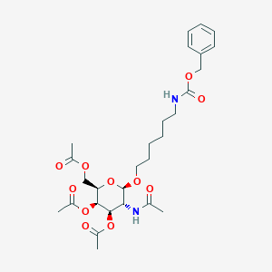 (2R,3R,4R,5R,6R)-5-Acetamido-2-(acetoxymethyl)-6-((6-(((benzyloxy)carbonyl)amino)hexyl)oxy)tetrahydro-2H-pyran-3,4-diyl diacetate