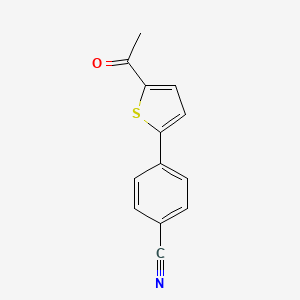 molecular formula C13H9NOS B3106559 4-(5-Acetyl-2-thienyl)benzonitrile CAS No. 15961-47-4