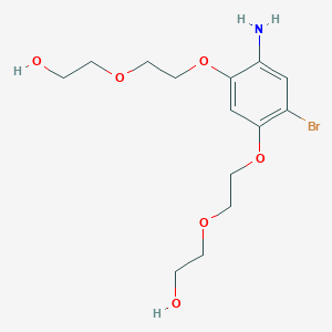 molecular formula C14H22BrNO6 B3106597 2,2'-((((4-Amino-6-bromo-1,3-phenylene)bis(oxy))bis(ethane-2,1-diyl))bis(oxy))bis(ethan-1-ol) CAS No. 1597448-02-6