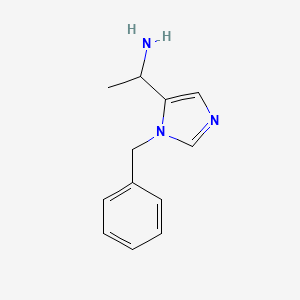 molecular formula C12H15N3 B3106612 1-(3-Benzylimidazol-4-yl)ethanamine CAS No. 1597858-23-5