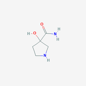molecular formula C5H10N2O2 B3106623 3-Hydroxypyrrolidine-3-carboxamide CAS No. 1598431-08-3