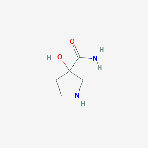 molecular formula C5H10N2O2 B3106623 3-羟基吡咯烷-3-甲酰胺 CAS No. 1598431-08-3