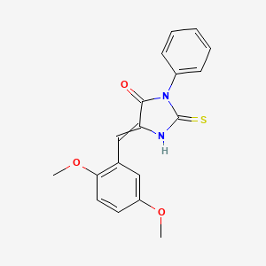 5-[(2,5-Dimethoxyphenyl)methylidene]-3-phenyl-2-sulfanylideneimidazolidin-4-one