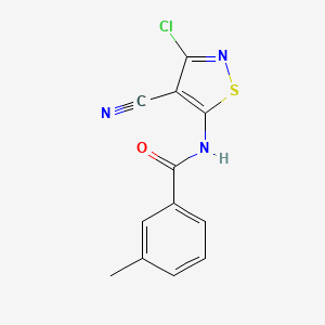 molecular formula C12H8ClN3OS B3106706 N-(3-chloro-4-cyano-5-isothiazolyl)-3-methylbenzenecarboxamide CAS No. 159978-14-0