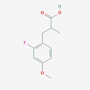 molecular formula C11H13FO3 B3106739 3-(2-氟-4-甲氧基苯基)-2-甲基丙酸 CAS No. 1600389-25-0