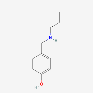 molecular formula C10H15NO B3106784 4-[(Propylamino)methyl]phenol CAS No. 160590-46-5