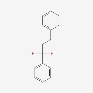 molecular formula C15H14F2 B3106815 (1,1-二氟-3-苯基丙基)苯 CAS No. 160751-61-1