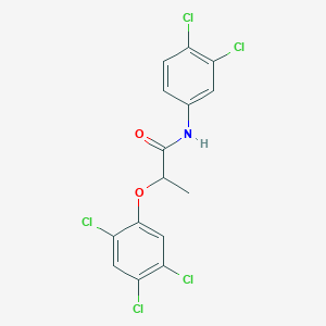 molecular formula C15H10Cl5NO2 B310686 N-(3,4-dichlorophenyl)-2-(2,4,5-trichlorophenoxy)propanamide 