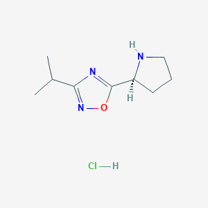 3-Isopropyl-5-[(2S)-2-pyrrolidinyl]-1,2,4-oxadiazole hydrochloride
