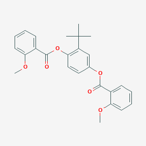 molecular formula C26H26O6 B310690 2-Tert-butyl-4-[(2-methoxybenzoyl)oxy]phenyl2-methoxybenzoate 