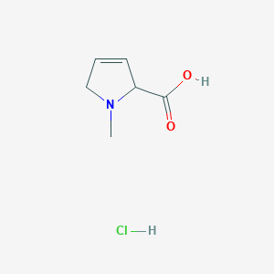 molecular formula C6H10ClNO2 B3106918 1-Methyl-2,5-dihydro-1H-pyrrole-2-carboxylic acid hydrochloride CAS No. 1609395-30-3