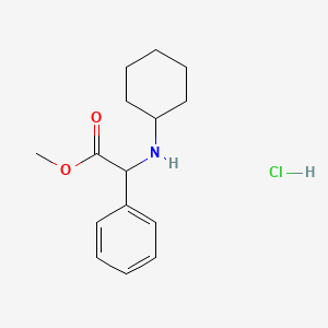 molecular formula C15H22ClNO2 B3106920 甲基（环己基氨基）（苯基）乙酸盐酸盐 CAS No. 1609395-44-9