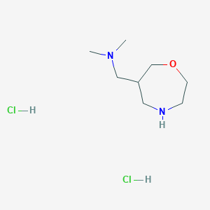 molecular formula C8H20Cl2N2O B3106932 N,N-Dimethyl-1-(1,4-oxazepan-6-yl)methanamine dihydrochloride CAS No. 1609395-78-9