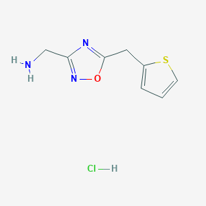 molecular formula C8H10ClN3OS B3106939 1-[5-(2-Thienylmethyl)-1,2,4-oxadiazol-3-YL]methanamine hydrochloride CAS No. 1609395-80-3