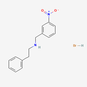 molecular formula C15H17BrN2O2 B3106955 N-(3-nitrobenzyl)-2-phenylethanamine hydrobromide CAS No. 1609396-05-5