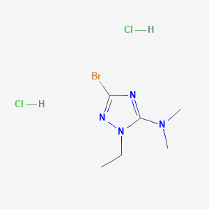 molecular formula C6H13BrCl2N4 B3106971 3-Bromo-1-ethyl-N,N-dimethyl-1H-1,2,4-triazol-5-amine dihydrochloride CAS No. 1609396-12-4