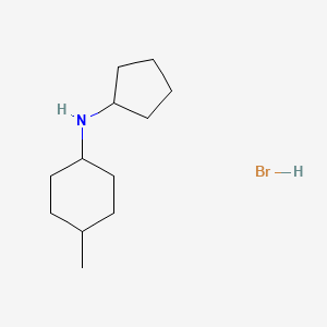 molecular formula C12H24BrN B3106975 N-cyclopentyl-4-methylcyclohexanamine hydrobromide CAS No. 1609396-19-1
