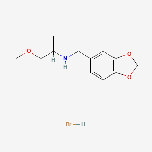 molecular formula C12H18BrNO3 B3106983 N-(1,3-benzodioxol-5-ylmethyl)-1-methoxy-2-propanamine hydrobromide CAS No. 1609396-57-7