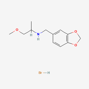 molecular formula C12H18BrNO3 B3106983 N-(1,3-苯并二氧杂环-5-基甲基)-1-甲氧基-2-丙胺氢溴酸盐 CAS No. 1609396-57-7