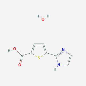 molecular formula C8H8N2O3S B3106992 5-(1H-咪唑-2-基)-2-噻吩羧酸水合物 CAS No. 1609396-63-5