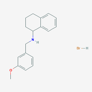 molecular formula C18H22BrNO B3107004 N-(3-Methoxybenzyl)-1,2,3,4-tetrahydronaphthalen-1-amine hydrobromide CAS No. 1609399-86-1