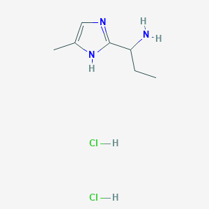 [1-(4-methyl-1H-imidazol-2-yl)propyl]amine dihydrochloride