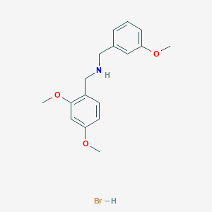 molecular formula C17H22BrNO3 B3107018 (2,4-Dimethoxybenzyl)(3-methoxybenzyl)amine hydrobromide CAS No. 1609400-06-7