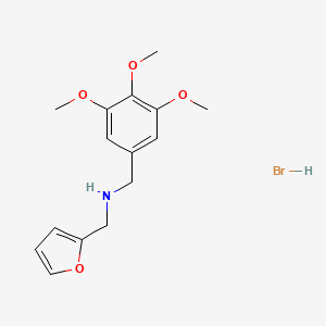 molecular formula C15H20BrNO4 B3107023 (2-呋喃甲基)(3,4,5-三甲氧基苄基)胺氢溴酸盐 CAS No. 1609400-08-9