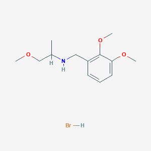 molecular formula C13H22BrNO3 B3107037 N-(2,3-dimethoxybenzyl)-1-methoxy-2-propanamine hydrobromide CAS No. 1609400-23-8