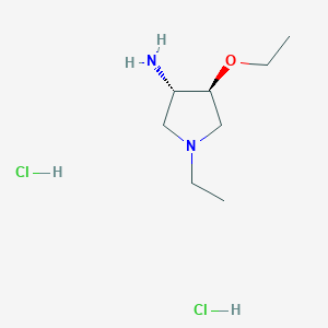 molecular formula C8H20Cl2N2O B3107048 trans-4-Ethoxy-1-ethyl-3-pyrrolidinamine dihydrochloride CAS No. 1609400-56-7